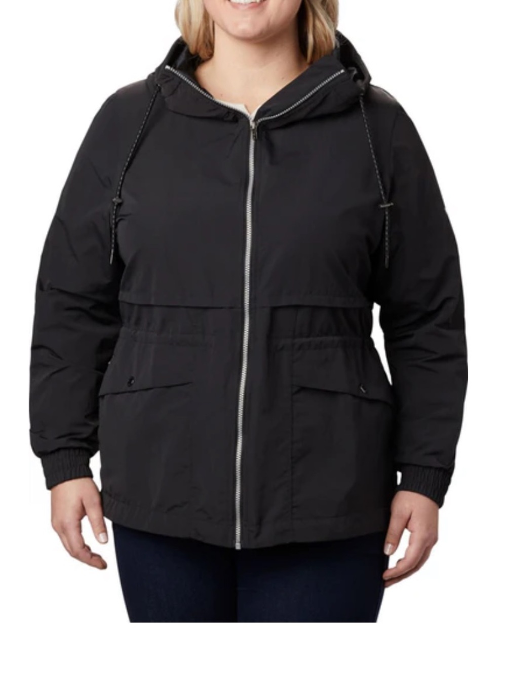 Columbia Women’s Day Trippin’ Hooded Lightweight Athletic Jacket – Black Size 3X